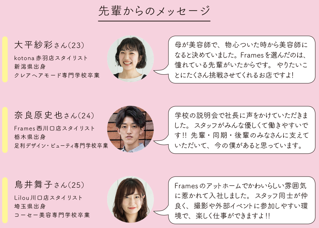 先輩からのメッセージ